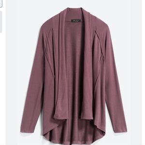 Laila Jayde Aleese Purple Open Drape Cardigan